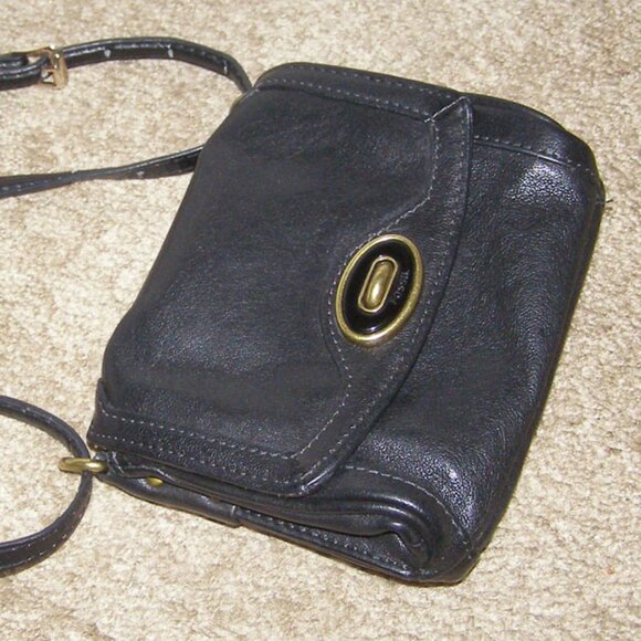 FOSSIL black leather Crossbody bag NO STRAP - Picture 9 of 12